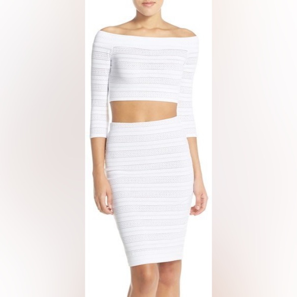 BCBGMaxazria White Eyelet Set